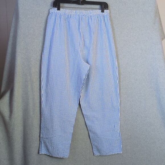 Character Blue Seersucker Pajama Set Women's L Vintage - Picture 6 of 8